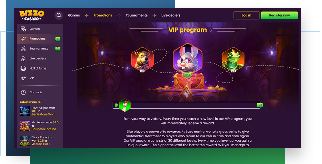 Bizzo Casino Σχόλιο Αξίωση Α1000 +150 μπόνους FS